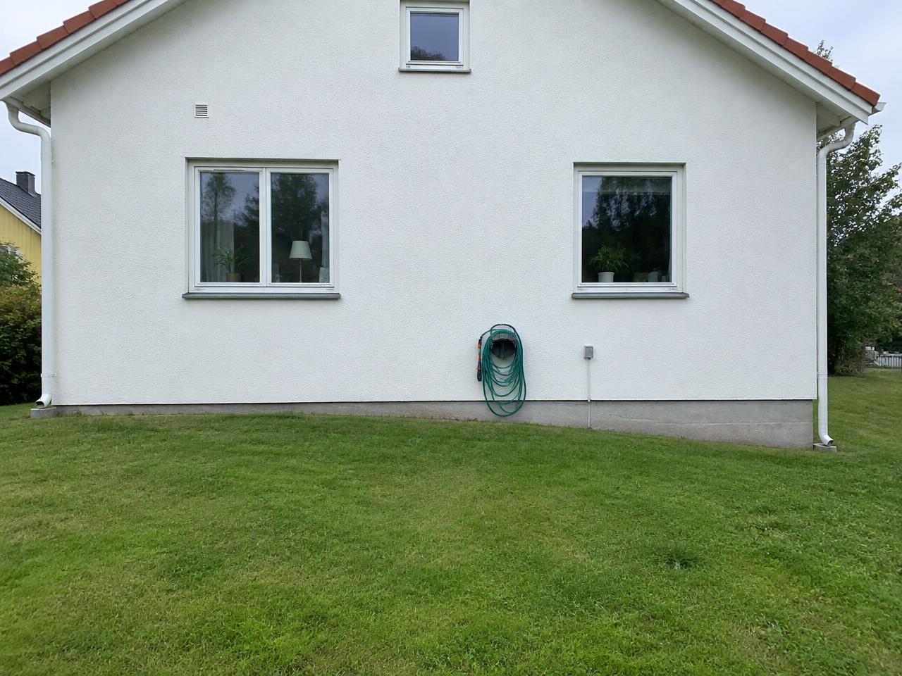 Gräsmatta utan uteplats